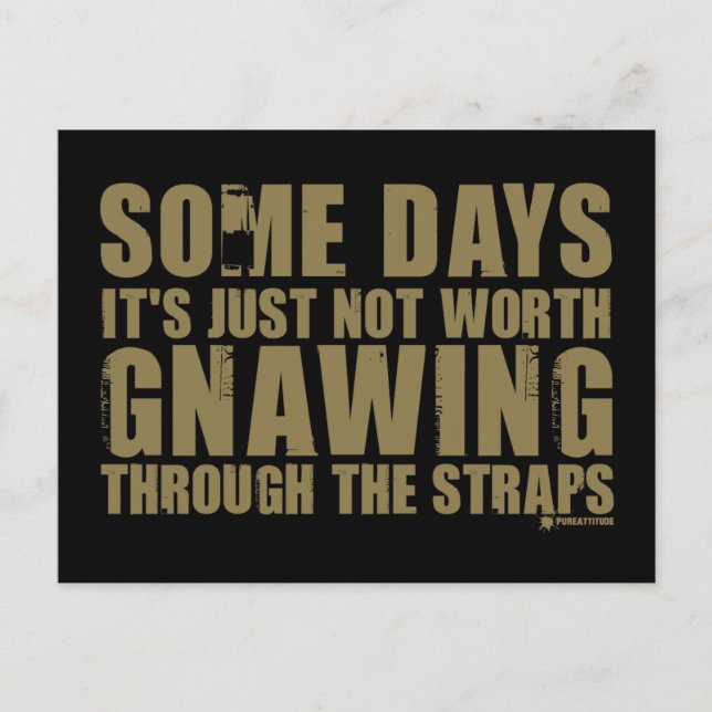 Det är inte värt att gå genom banden vykort (Framsida)