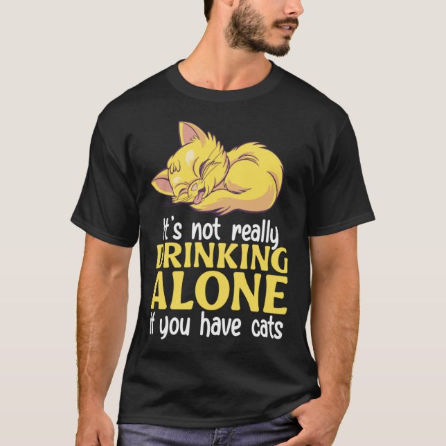 Det är inte verkligen ensam om du har katter Pu T Shirt (Framsida)