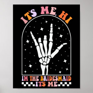 Det är jag hej jag är den retro brudtjänaren möhip poster
