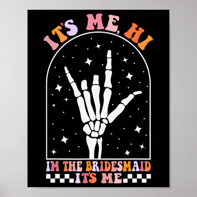Det är jag hej jag är den retro brudtjänaren möhip poster (Framsidan)