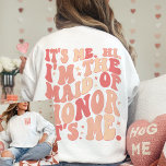 Det är jag som har Maid of honor i min Personlig T Shirt<br><div class="desc">Vi presenterar "Det är jag Hi, jag är Maid of honor" Personlig Sweatshirt - ett trendig och sött poröst rosa som tillför en liten bit roligt och stil till din Maid of honor-garderob. Den här coolan med bachelorette Party-skjorta har en fram- och baksida med vågigt text, skapar den ett unikt...</div>