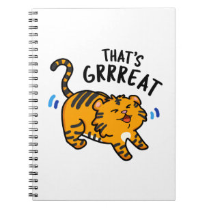 Det är jättekul Tiger morrande skämt Anteckningsbok
