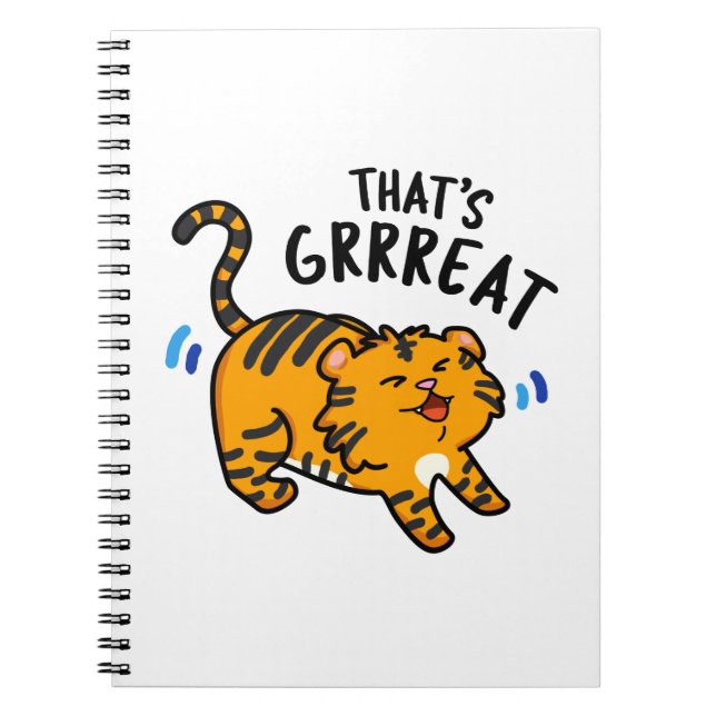 Det är jättekul Tiger morrande skämt  Anteckningsbok (Framsidan)