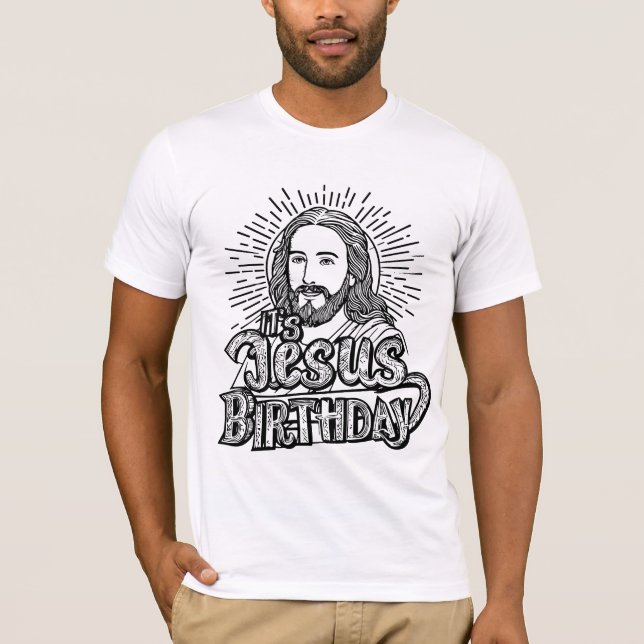Det är Jesus Birthday jul T Shirt (Framsida)