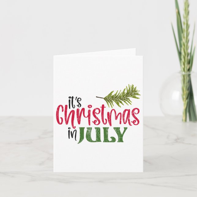 Det är jul i jultomten i juli. kort (Framsida)