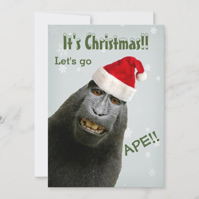 Det är jul! Klättra i träden!! Inbjudningar (Framsida)