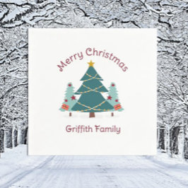 Det är jul! Speciell Family helgdag Napkins Pappersservett