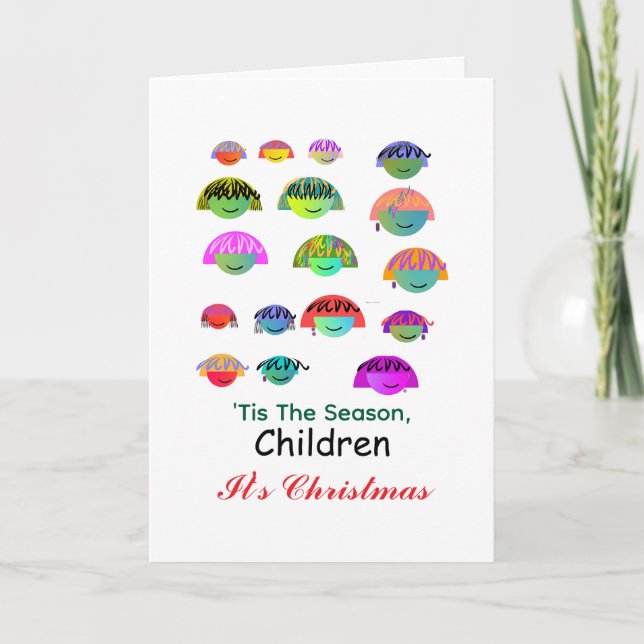 Det Är Julens Tid, Barn Det Är Jul Kort (Framsida)