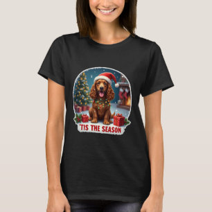 Det Är Julens Tid Field Spaniel Hund God Jul M T Shirt