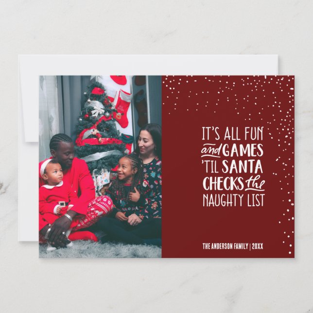 Det är julfoto för alla Roligtar och spel Inbjudningar (Framsida)