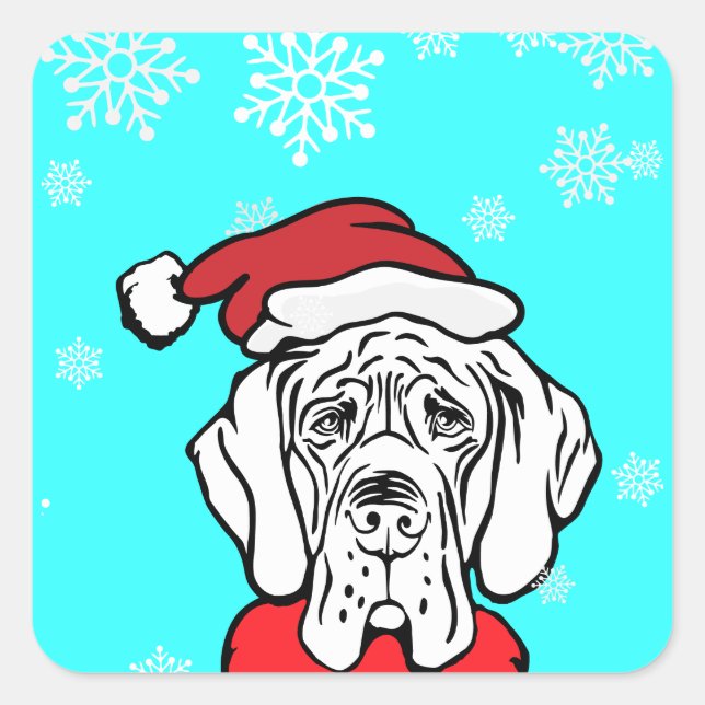 Det är jultid fyrkantigt klistermärke (Framsida)