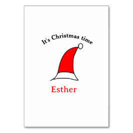 Det är jultid, jultomte, namn, enkel roligt bordsnummer