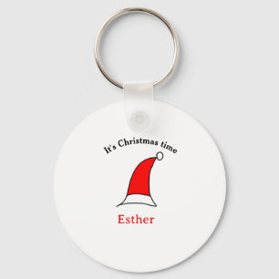 Det är jultid, jultomte, namn, enkel roligt nyckelring