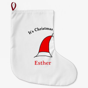 Det är jultid, jultomte, namn, enkel roligt stor julstrumpa