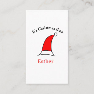 Det är jultid, jultomte, namn, enkel roligt visitkort