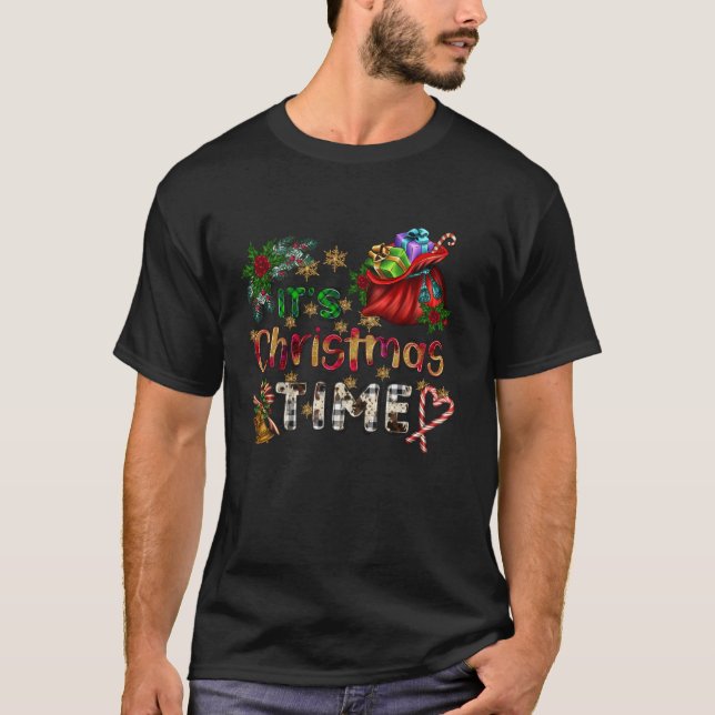 Det är jultid med Julafton-gåvor Candy cane Paj T Shirt (Framsida)