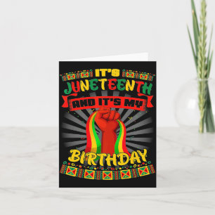 det är juneteenth och min födelsedag afrikansk sva kort