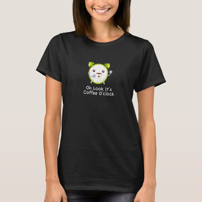 Det är kaffe O'klocka som dricker Espresso Cafe Br T Shirt (Framsida)