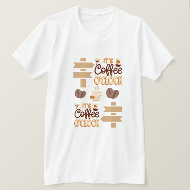 Det är kaffeklocka t shirt (Design framsida)