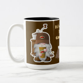 Det är kaffetid, Gnomies! Två-Tonad Mugg