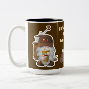 Det är kaffetid, Gnomies! Två-Tonad Mugg