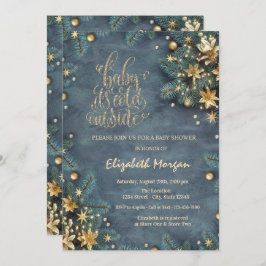 Det är Kall utanför Gräs Träd Grenar Babykläder Inbjudningar