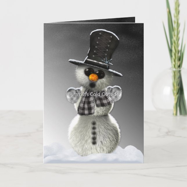 Det är kall utanför helgkort (Framsida)