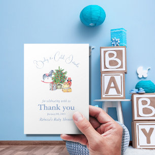 Det är Kall utanför Julgran Boy Baby Shower Tack Kort