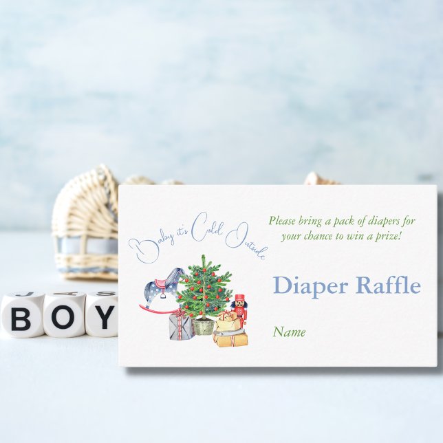 Det är Kall utanför Julgran Boy Baby Shower Tilläggskort (Skapare uppladdad)