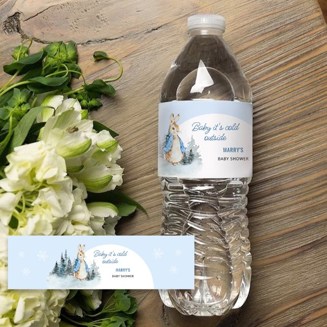 Det är Kall utanför kaninbågar Vattenflaskor Etikett (Skapare uppladdad)