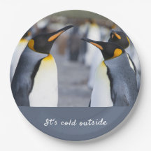 Det är kall utanför Kung Penguin-foto med text