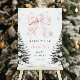 Det är Kall utanför Rosa Bow Baby Shower Välkommen