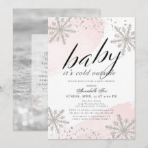 Det är Kall utanför Rosa, vattenfärgsbabyskor Invi