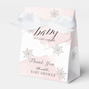 Det är Kall utanför Rosa, vattenfärgsbabyskor Presentaskar