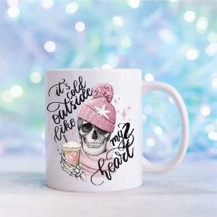Det är Kall utanför som mitt hjärta Girly Två-Tonad Mugg