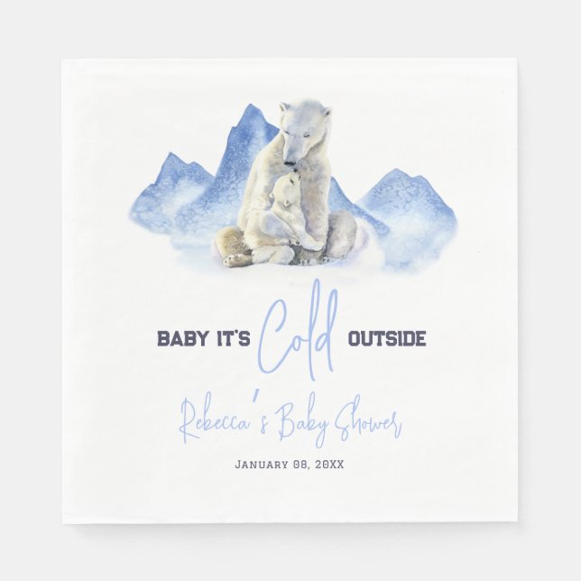 Det är Kallet utanför Polarna för vinterburk för b Pappersservett (Framsidan)