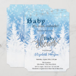 Det är Kallet utanför Wonderland Forest Baby Showe Inbjudningar