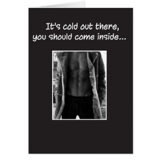 Det är kallt ut där hälsningskort