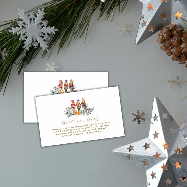 Det är kallt utanför Nutcracker Books Baby Shower  Tilläggskort (It's Cold Outside Nutcracker Books Baby Shower Enclosure Card)