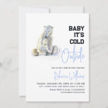 Det är kallt ute Isbjörnens vinter Baby Shower