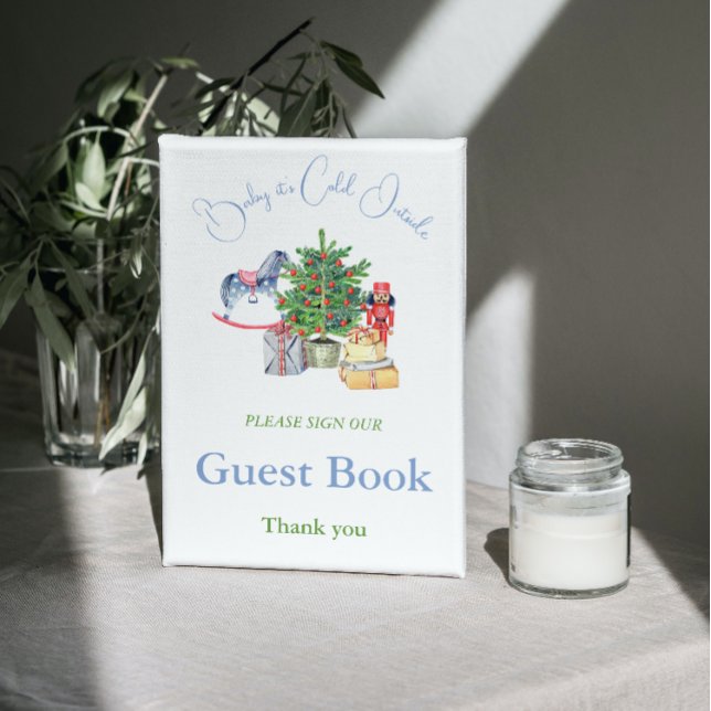 Det är kallt ute Julbaby shower Gästbok Poster (Skapare uppladdad)