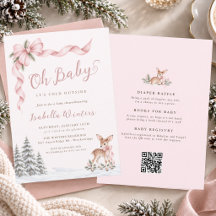Det är kallt ute Rosa Babyflicka Baby Shower ALLT