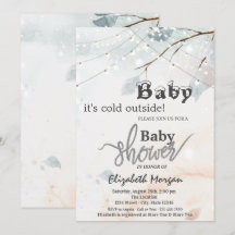 Det är kallt ute Trädgren Baby Shower