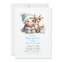 Det är kallt ute Vinter-Baby Shower
