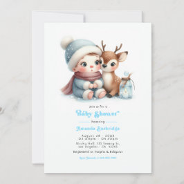 Det är kallt ute Vinter-Baby Shower Inbjudningar