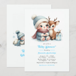 Det är kallt ute Vinter-Baby Shower Inbjudningar