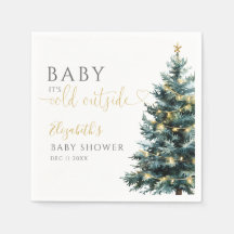 Det är kallt ute Vinter Jul Bebis Baby Shower