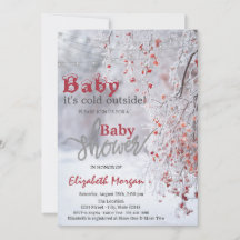 Det är kallt vintersvunderland snö baby shower