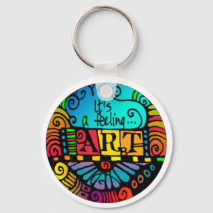 Det är känslig… KONST! Keychain för konstnär Nyckelring