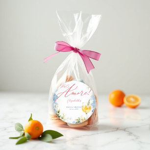 Det är kärlek Italienska Brunch Bröllopsdusch Runt Klistermärke